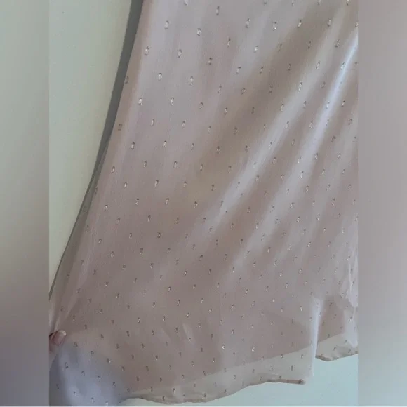 Express - Metallic Clip Dot Puff Sleeve Dress - Size XXS - Picture 7 of 12